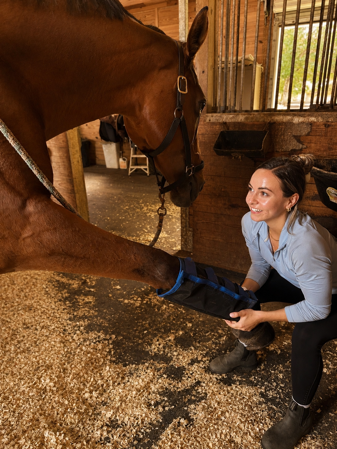 Equine chiropractic care for a horse
